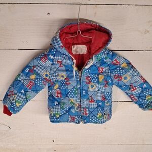 Vintage Alphabet Baby Coat Blue Size 12 Months